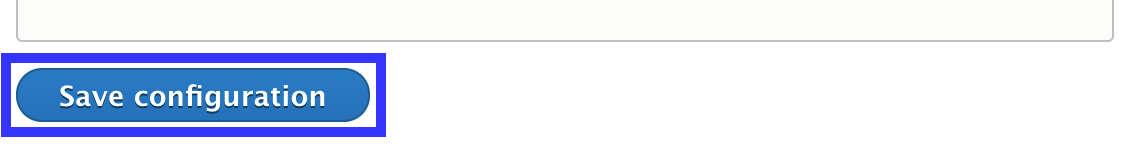 save configuration 